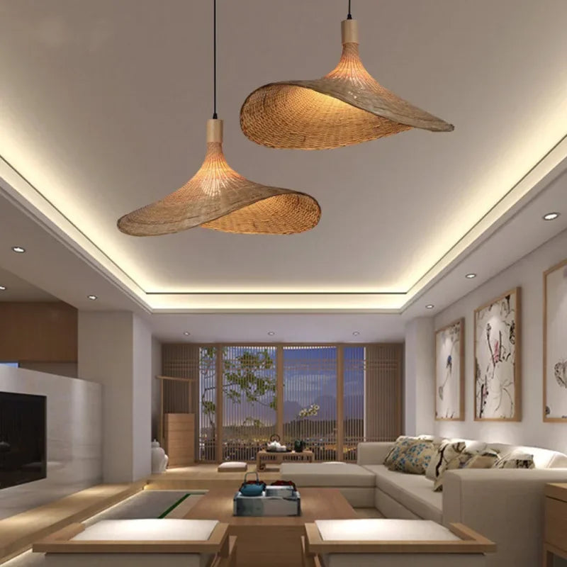 Pendant Lamp | Handwoven Bamboo & Warm Ambient Light | Multiple Sizes