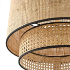 Pendant Lamp | Metal Frame & Rattan Shade | 3000K LED Included