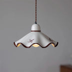 Pendant Lamp | Wavy Ceramic Shade & Dimmer-Compatible | Two Sizes