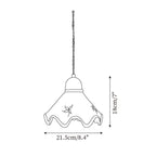 Pendant Lamp | Wavy Ceramic Shade & Dimmer-Compatible | Two Sizes