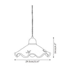 Pendant Lamp | Wavy Ceramic Shade & Dimmer-Compatible | Two Sizes