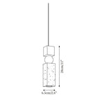Pendant Lamp | Wood & Travertine Nordic Minimalist | 28 cm Height