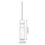 Pendant Lamp | Wood & Travertine Nordic Minimalist | 28 cm Height