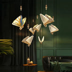 Pendant Light | Butterfly Metal Frame & Warm LED
