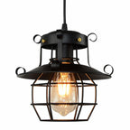 Pendant Light | Industrial Open Metal Cage | Adjustable Cable Up To 100 cm