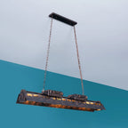 Pendant Light | Industrial Steampunk Metal Shade & Adjustable Chain | For Bar & Kitchen