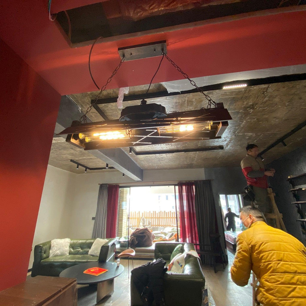Pendant Light | Industrial Steampunk Metal Shade & Adjustable Chain | For Bar & Kitchen