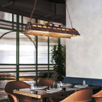 Pendant Light | Industrial Steampunk Metal Shade & Adjustable Chain | For Bar & Kitchen