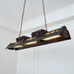 Pendant Light | Industrial Steampunk Metal Shade & Adjustable Chain | For Bar & Kitchen