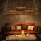 Pendant Light | Industrial Steampunk Metal Shade & Adjustable Chain | For Bar & Kitchen