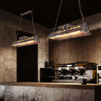 Pendant Light | Industrial Steampunk Metal Shade & Adjustable Chain | For Bar & Kitchen