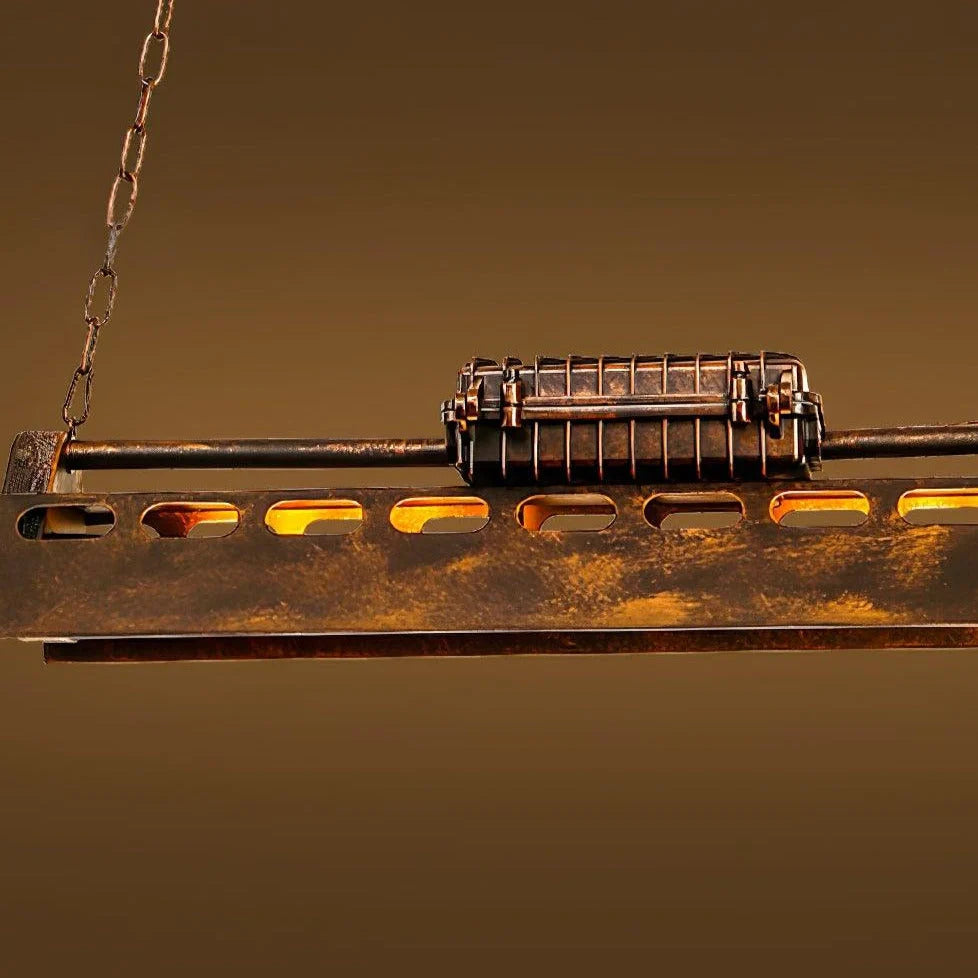 Pendant Light | Industrial Steampunk Metal Shade & Adjustable Chain | For Bar & Kitchen