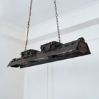 Pendant Light | Industrial Steampunk Metal Shade & Adjustable Chain | For Bar & Kitchen