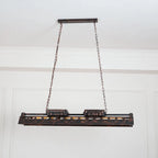 Pendant Light | Industrial Steampunk Metal Shade & Adjustable Chain | For Bar & Kitchen