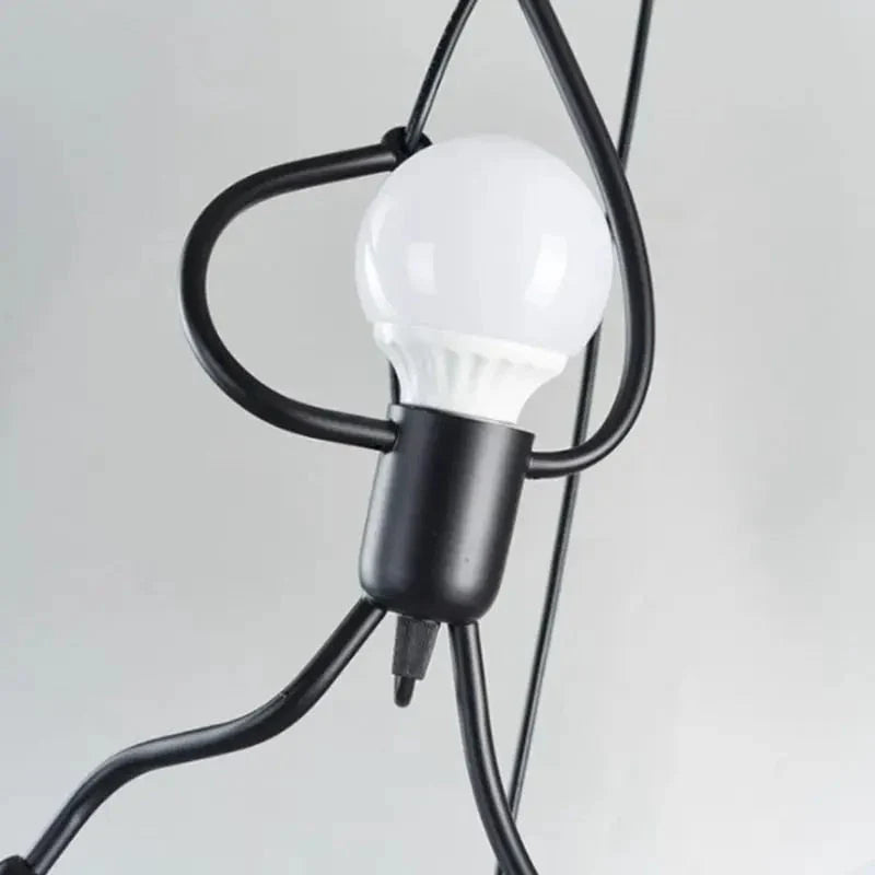 Pendant Light | Iron & Wood Playful Figurative Design | 30 x 15 x 20 cm