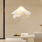 Pendant Light | Metal & Fabric Art Deco Bloom | Adjustable Cord