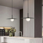 Pendant Light | Metal & Glass Dish Shade | Adjustable Cord