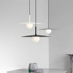 Pendant Light | Metal & Glass Dish Shade | Adjustable Cord