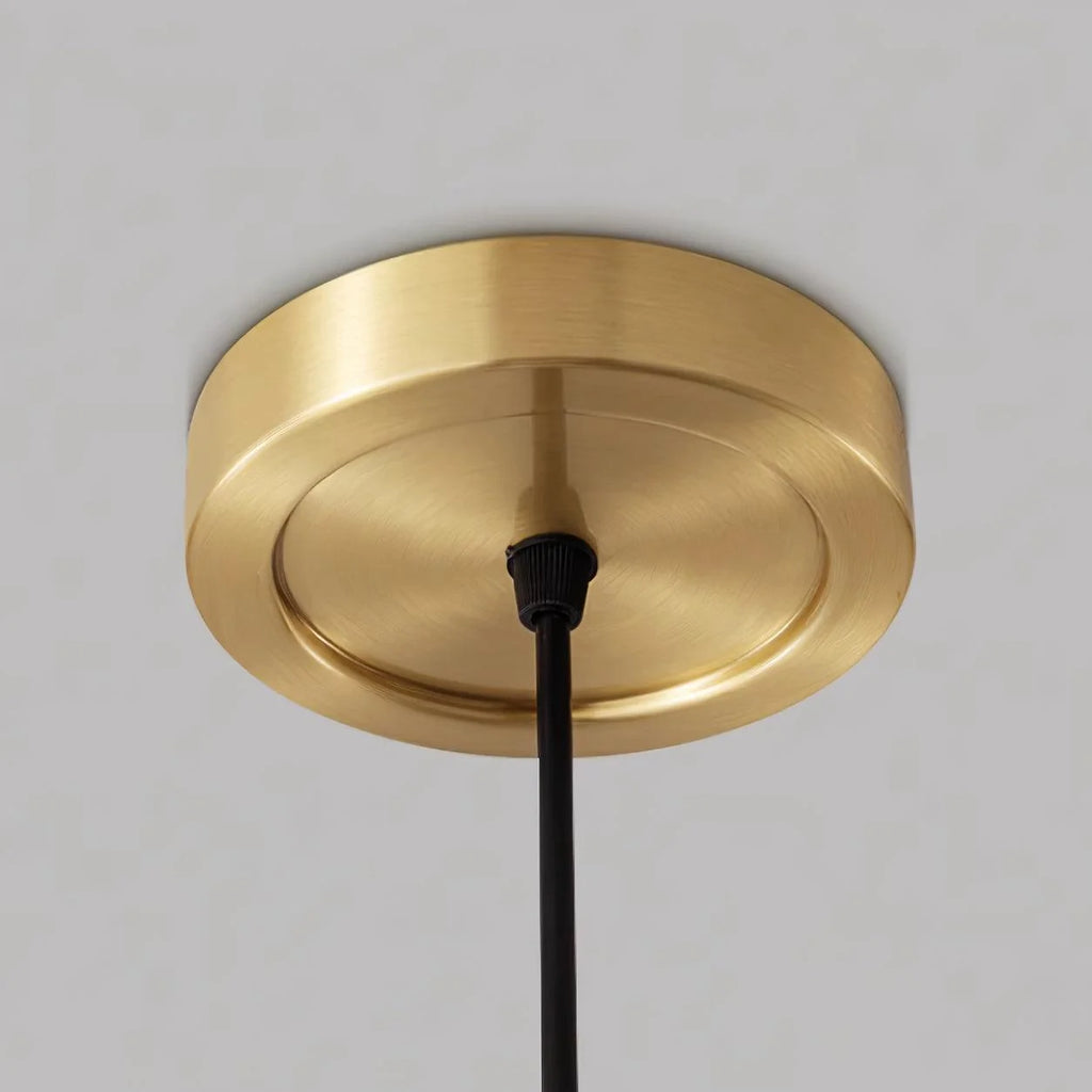 Pendant Light | Modern Petal Design | Brass & White Plastic Shade