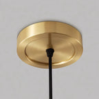 Pendant Light | Modern Petal Design | Brass & White Plastic Shade