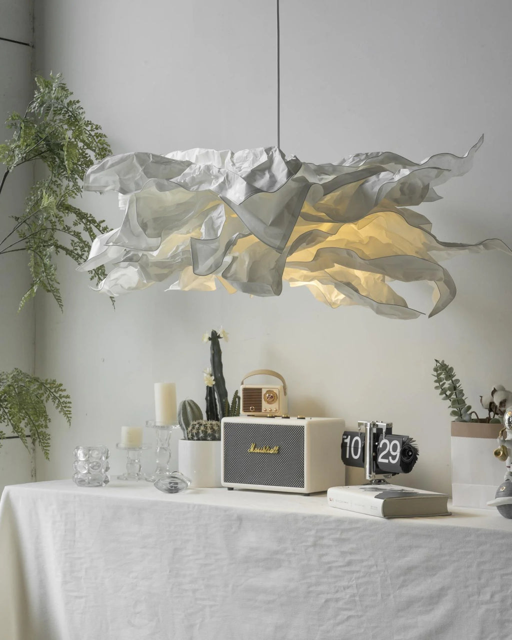 Pendant Light | Origami Paper Shade & Metal Frame | 150 cm Cord