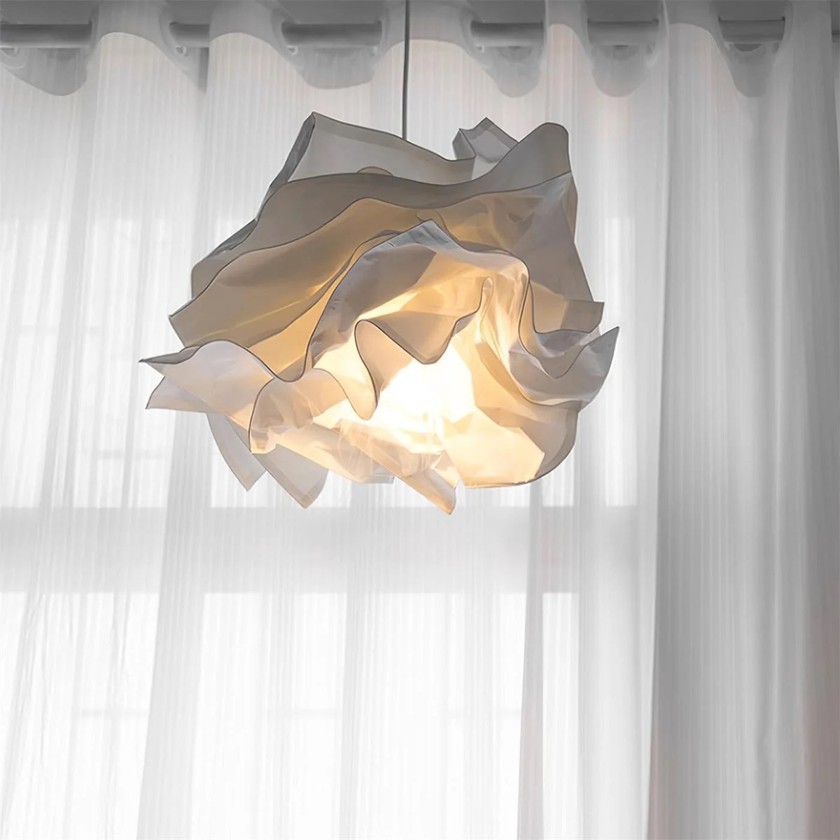 Pendant Light | Origami Paper Shade & Metal Frame | 150 cm Cord