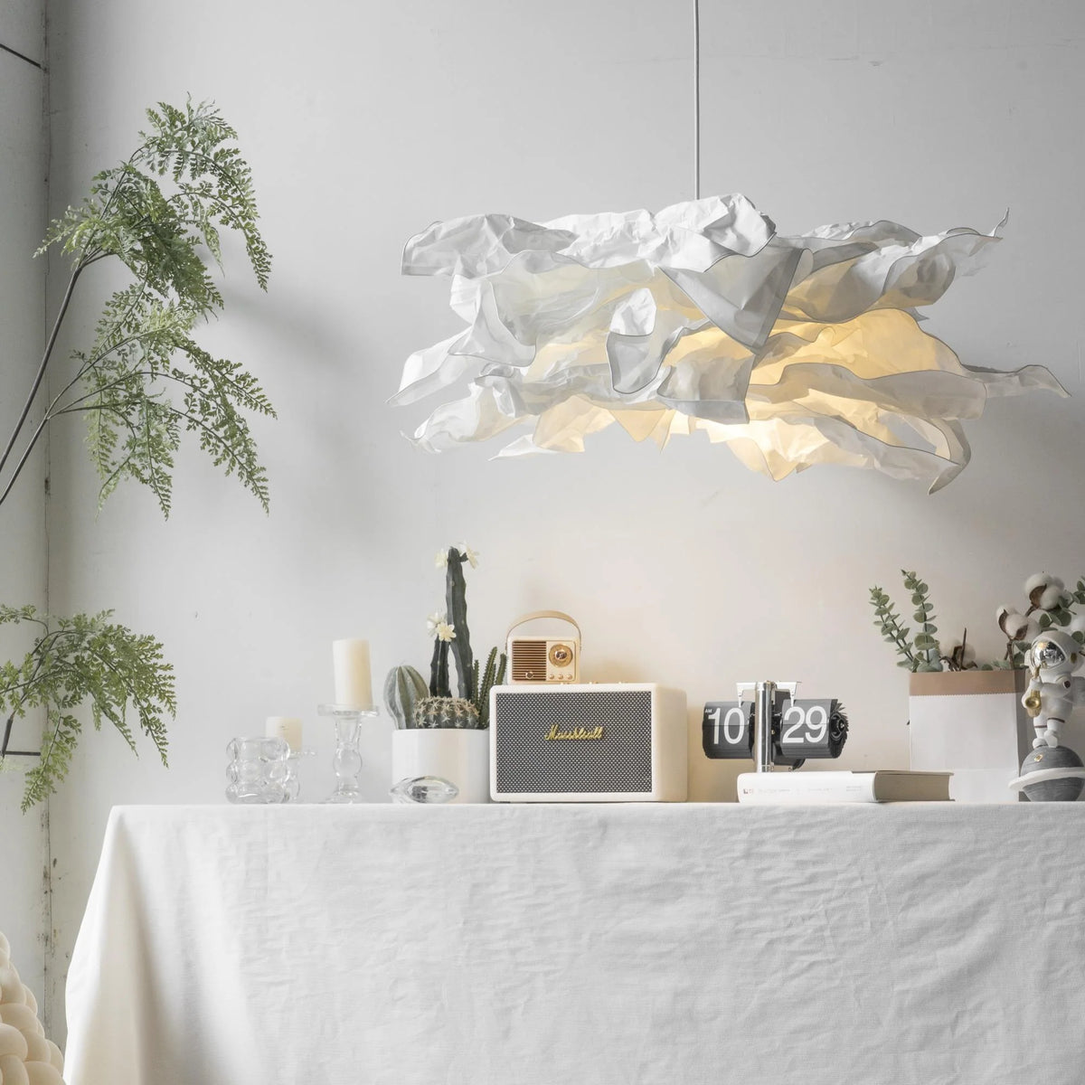 Pendant Light | Origami Paper Shade & Metal Frame | 150 cm Cord