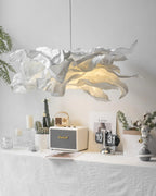 Pendant Light | Origami Paper Shade & Metal Frame | 150 cm Cord