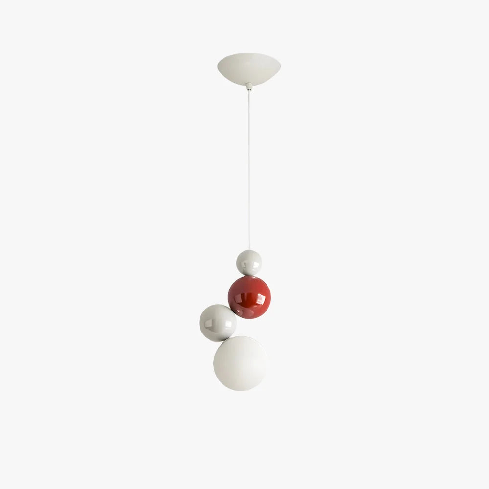 Pendant Light | Vertical 4-Orb Metal | Dimmable 3-Color Switch