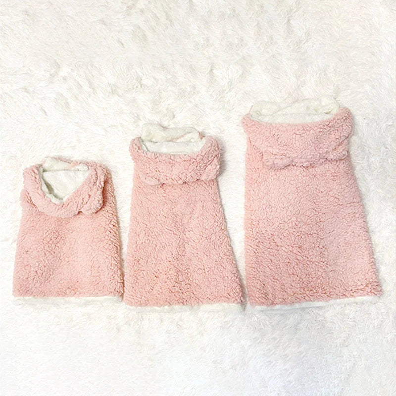Pet Bathrobe Blanket | Extra-Soft Coral Fleece & Non-Slip Bottom