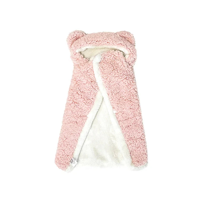 Pet Bathrobe Blanket | Extra-Soft Coral Fleece & Non-Slip Bottom