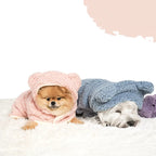 Pet Bathrobe Blanket | Extra-Soft Coral Fleece & Non-Slip Bottom