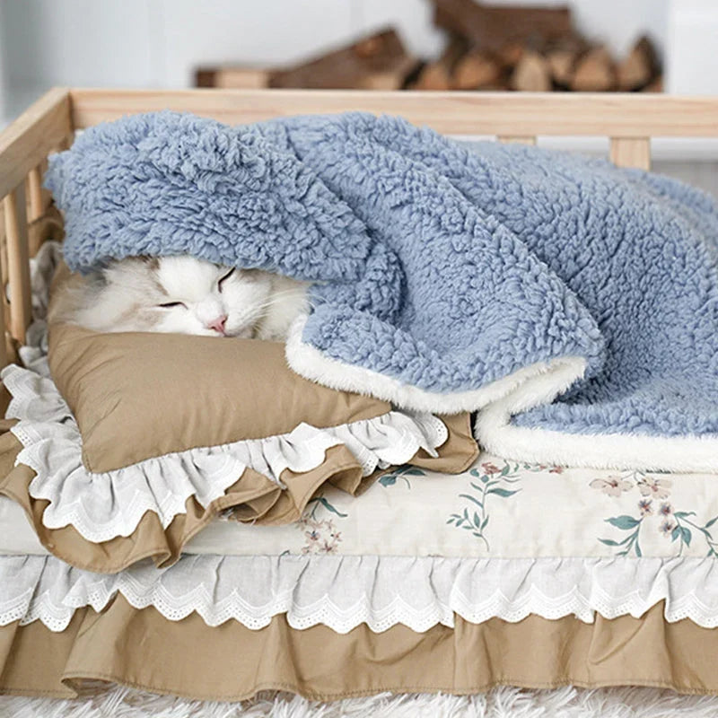 Pet Bathrobe Blanket | Extra-Soft Coral Fleece & Non-Slip Bottom