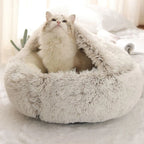Pet Bed | Donut-Shaped Ultra-Soft Plush & Raised Edges