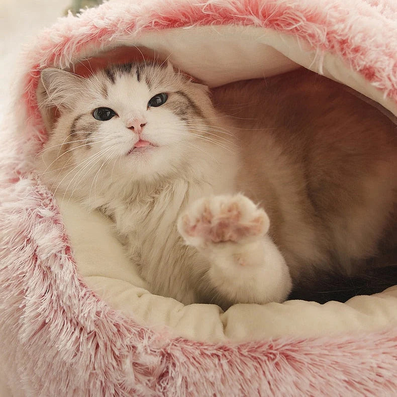 Pet Bed | Donut-Shaped Ultra-Soft Plush & Raised Edges
