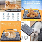 Pet Heating Pad | Adjustable Temperature & Bite-Resistant Cable | Sizes S & L