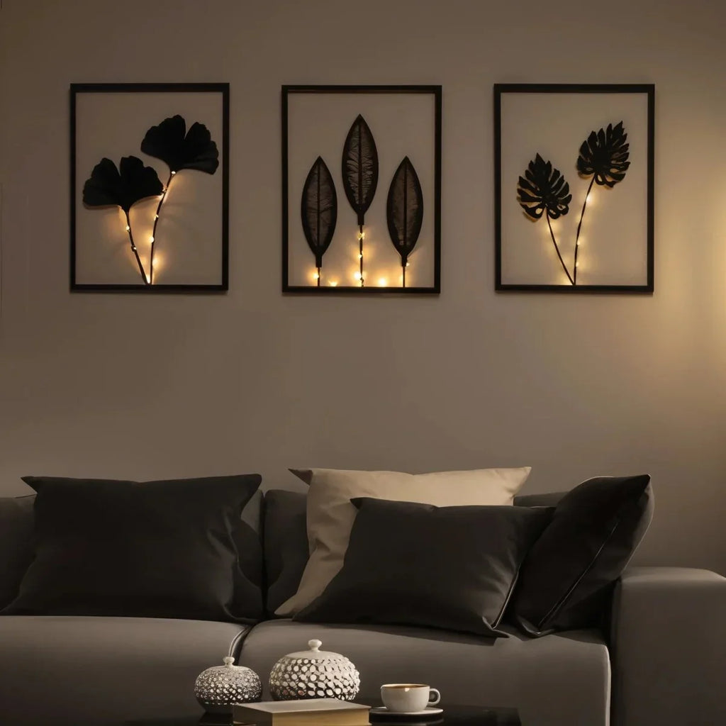 Picture Frame Lamp Set | Color-Changing LED & Battery-Powered | Set of 3