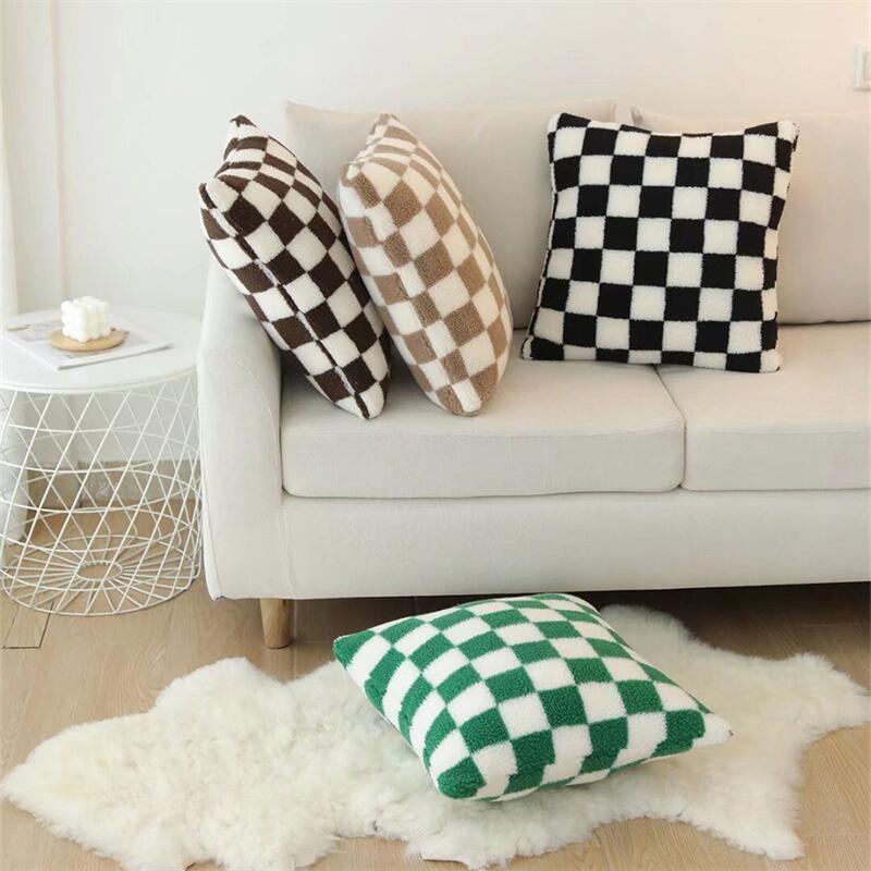 Pillowcase | Plush Fleece & Checkered Jacquard | Eco-Friendly Blend