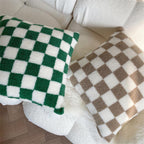 Pillowcase | Plush Fleece & Checkered Jacquard | Eco-Friendly Blend