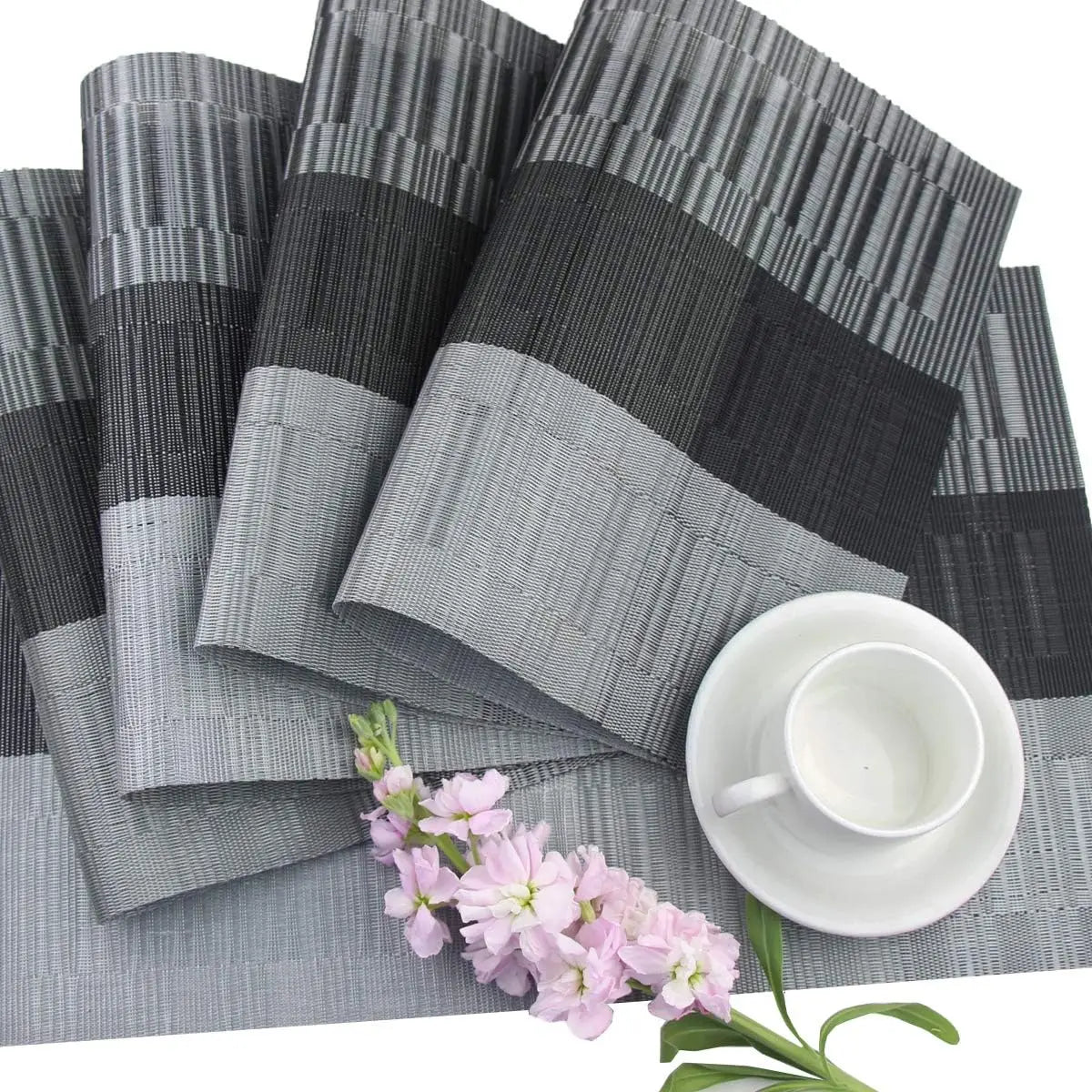Placemats | Heat-Resistant Vinyl & Non-Slip | Set of 4