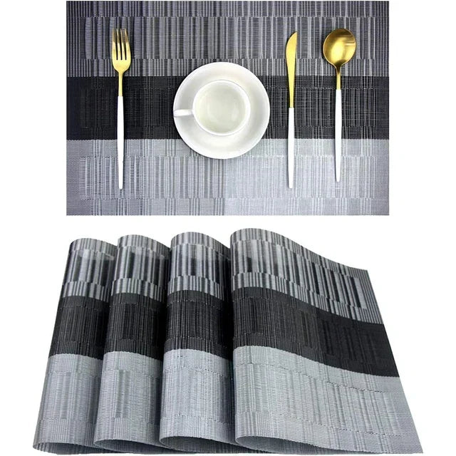 Placemats | Heat-Resistant Vinyl & Non-Slip | Set of 4