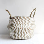 Plant Basket | Handwoven Willow & Reed | Foldable