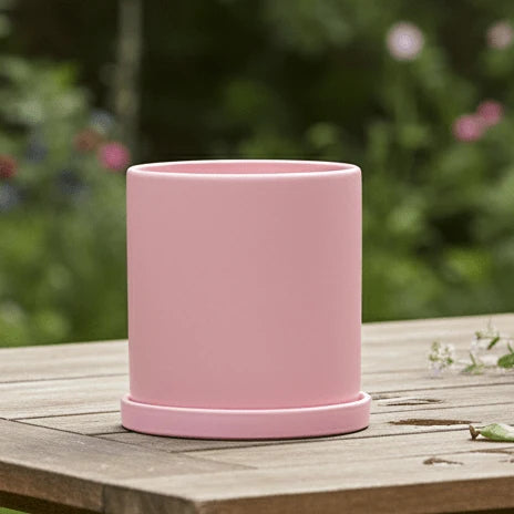 Plant Pot | Matte Glazed Ceramic & Matching Saucer | Sizes S–L