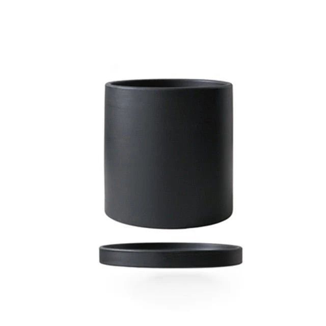 Plant Pot | Matte Glazed Ceramic & Matching Saucer | Sizes S–L