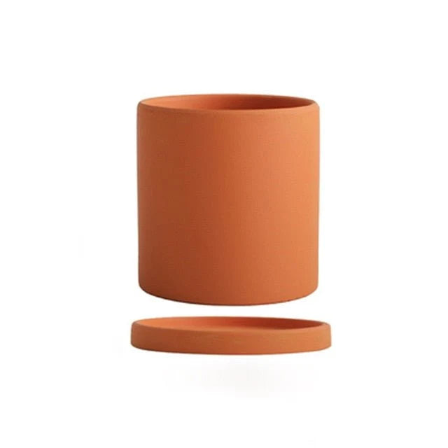 Plant Pot | Matte Glazed Ceramic & Matching Saucer | Sizes S–L