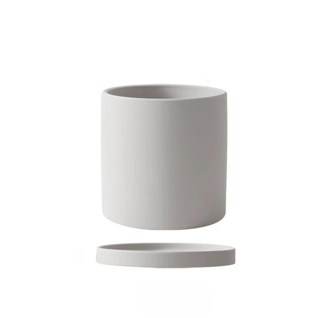 Plant Pot | Matte Glazed Ceramic & Matching Saucer | Sizes S–L