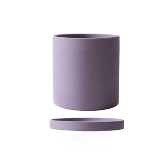 Plant Pot | Matte Glazed Ceramic & Matching Saucer | Sizes S–L
