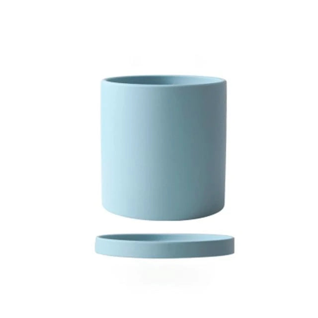 Plant Pot | Matte Glazed Ceramic & Matching Saucer | Sizes S–L
