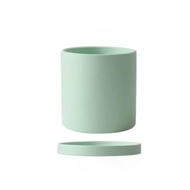 Plant Pot | Matte Glazed Ceramic & Matching Saucer | Sizes S–L