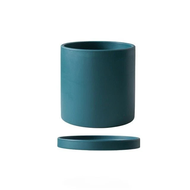 Plant Pot | Matte Glazed Ceramic & Matching Saucer | Sizes S–L